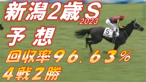 新潟2歳ステークス2023 予想 大穴狙いで一気にクール100％超を決める！！！！！ 元馬術選手のコラム By アラシ Youtube