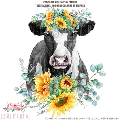 Instant Digital Download Printable Sublimation Cow Design Sublimation