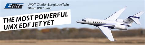 E Flite Umx Citation Longitude Twin Mm Edf Jet Bnf Basic With As X