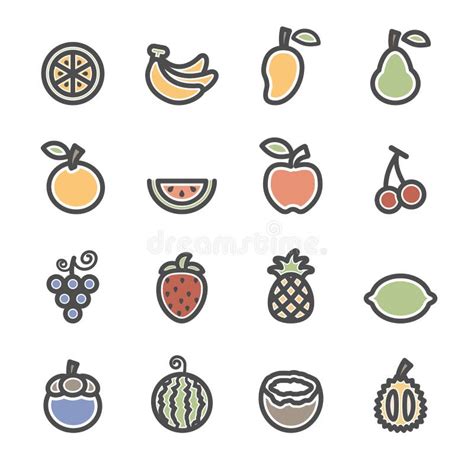 Bakery Icon Set Flat Line Color Version Vector Eps10 Stock Vector