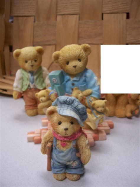 Cherished Teddies Set Of 3 Allen Tiny Ted Bear And Grandpa Etsy