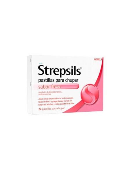 Strepsils Con Fresa Pastillas Para Chupar Antis Ptico