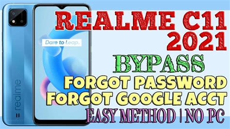 Realme C Factory Hard Reset Bypass Google Account Frp Easy