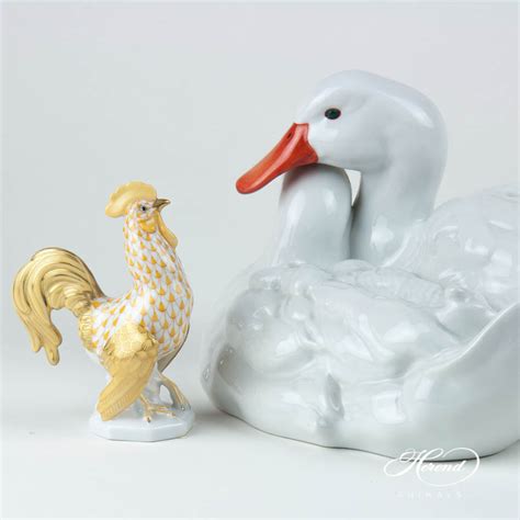 Pair Of Ducks Large Herend Animal Figurine