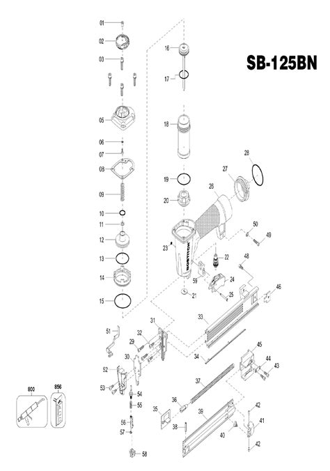 Bostitch SB 125BN Type 0 Parts List Bostitch SB 125BN Type 0 Repair