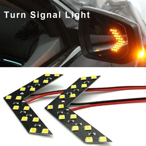 X Car Styling Led Turn Signal Light Rear View Mirror Arrow Panels