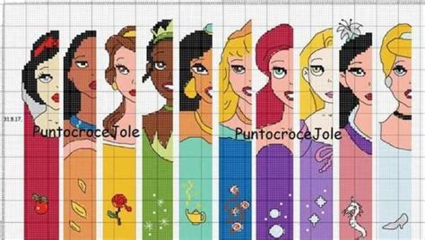 Free Disney Princess Cross Stitch Bookmark Patterns Disney Cross