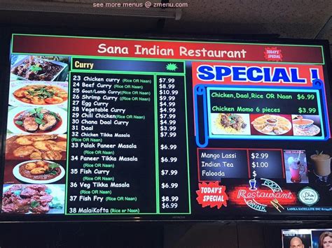 Online Menu of Sana Indian Restaurant & Grocery Restaurant, Fort Worth, Texas, 76148 - Zmenu