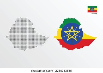 Vector Illustration Ethiopia Map Flag Stock Vector (Royalty Free ...