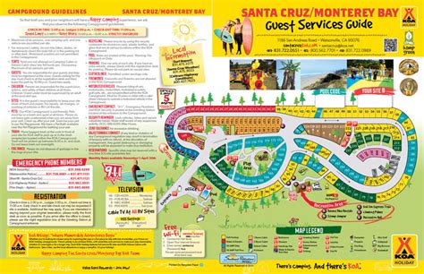 Watsonville California Campground Santa Cruz Monterey Bay Koa