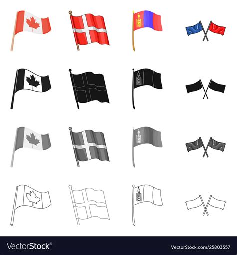 Design world and flag logo collection Royalty Free Vector