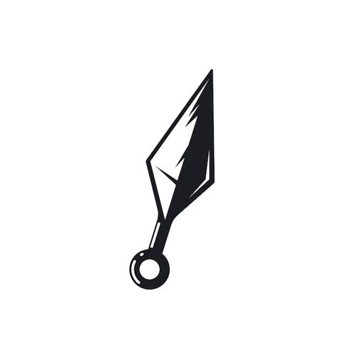 Elemento De Diseño De Ilustración De Vector De Icono De Kunai Vector