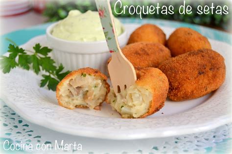 Croquetas Caseras De Setas Cocinaconmarta