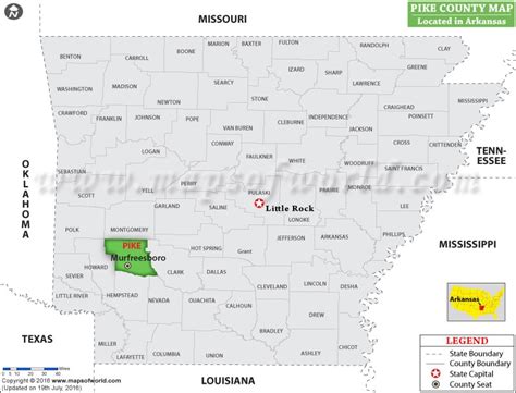 Pike County Map Arkansas