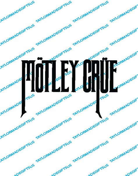 Motley Crue Band Logodigital Downloadrock Musicheavy Etsy