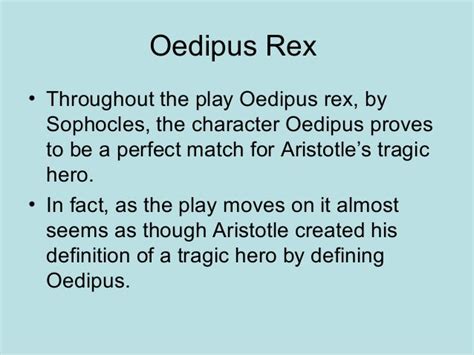 Oedipus rex as a tragic hero