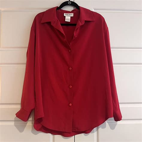 Susan Graver Womens Red Blouse Depop