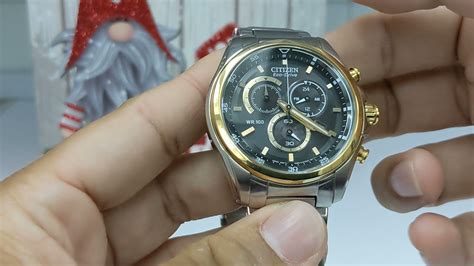 Citizen Eco Drive Chronograph H500 S088330 Two Tone YouTube