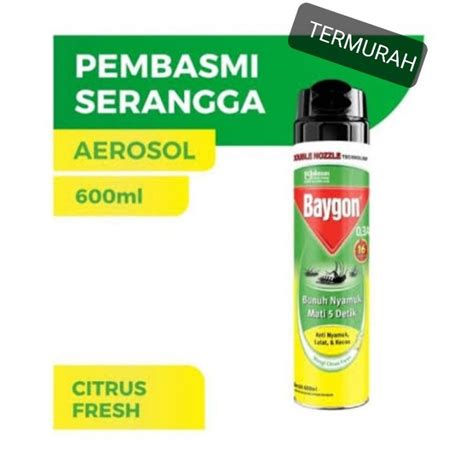 Jual Baygon Aerosol Citrus Fresh Ml Shopee Indonesia