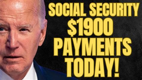 Yes 1900 Payments Deposited Today For Social Security Beneficiaries