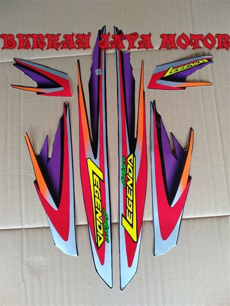 Jual STIKER SET STRIPING LIS BODY HONDA ASTREA LEGENDA CORAK MERAH