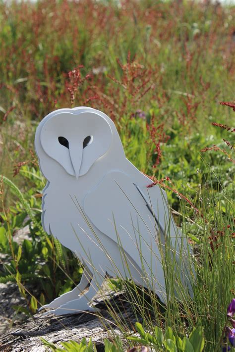 Free Shipping Snowy Owl Sculpture Metal Barn Owl Garden Art Garden