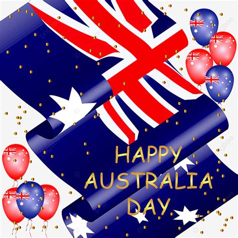 Australia Day Illustration Vector Design 3d Flag Happy Happy