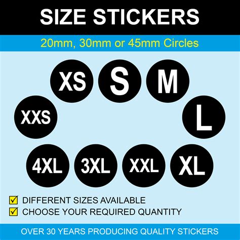 Sticker Sizes