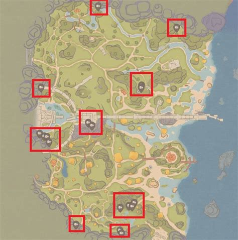 Palia Tous les emplacements de minerai de palium répertoriés