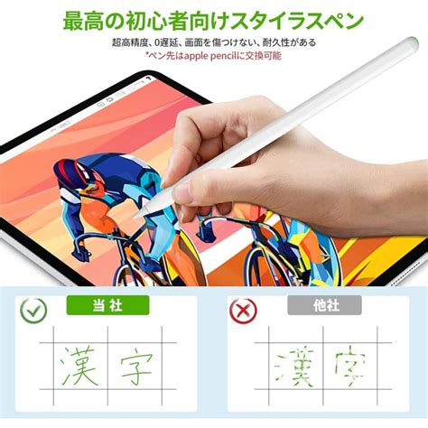 ワイヤレス充電 Ipadタッチペン Kingone アップルペンシル互換 Ipadペン スタイラスペン 超高感度 極細 軽量