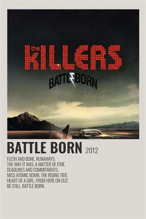 The Killers Battle Born Poster | Vintage music posters, Music poster ...