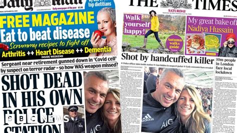 Newspaper Headlines Suspect In Police Shooting On Counter Terror Radar