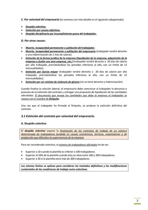 Tema 5 Modificación Suspensión y Extinción del contrato de trabajo PDF