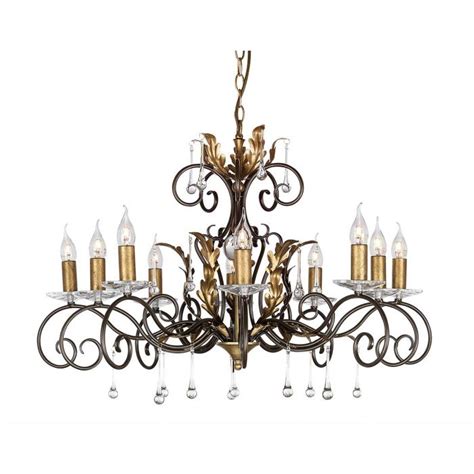 Amarilli Light Chandelier Bronze With Gold Patina Elstead Lighting