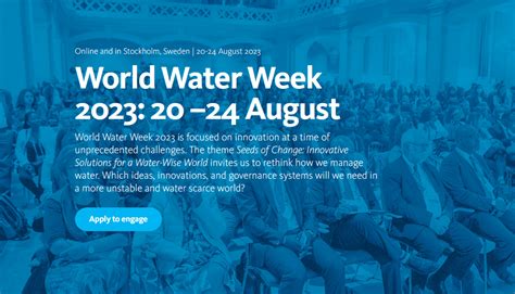 World Water Week 2023 Ccdb Climate Portal