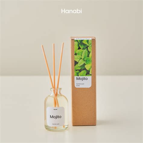 Jual Reed Diffuser By Hanabi Pengharum Ruangan 60 ML Aroma Mojito