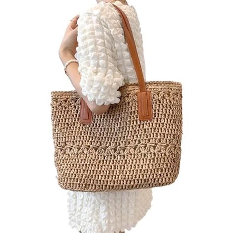 Sac De Plage De Paille Pour Femmes Sac De Vacances D T De Grande