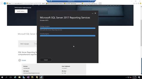 Sql Server Reporting Services 2017 Installation Sql Server Youtube