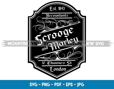 Scrooge And Marley Svg Vector Digital File For Diy Crafters Etsy