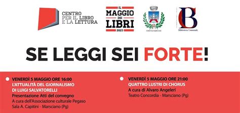 Se Leggi Sei Forte Il Maggio Dei Libri A Marsciano IlTamTam It Il