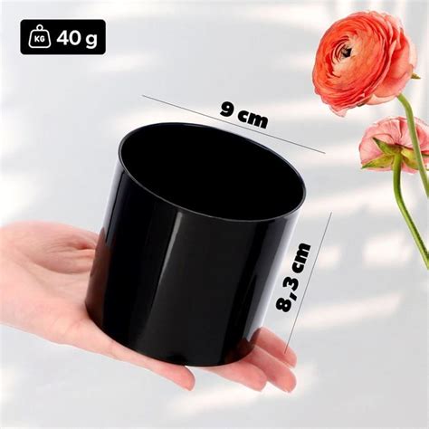 Pot De Fleurs En Plastique 13 Couleurs Brillant En Forme Cylindrique