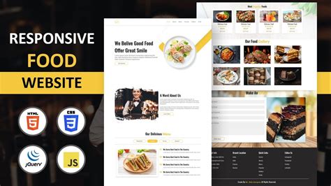 Animated Responsive Food And Restaurant Website Design Using Html