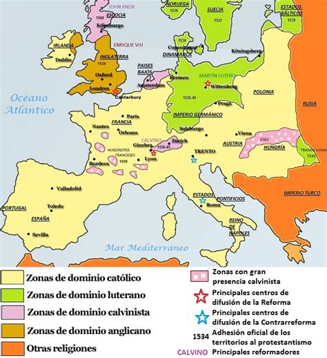 Mapa De Europa Expansi N De La Reforma Protestante