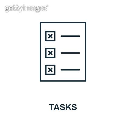 Tasks Outline Icon Thin Style Design From Startup Icons Collection