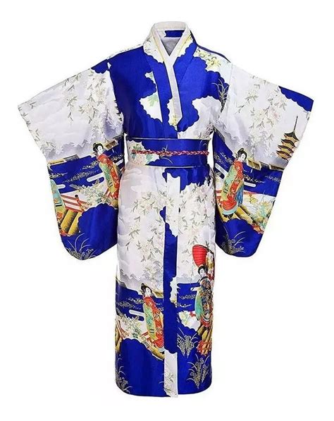 Kimono Tradicional Japones Yukata Obi Incluido 675 00 En Mercado Libre