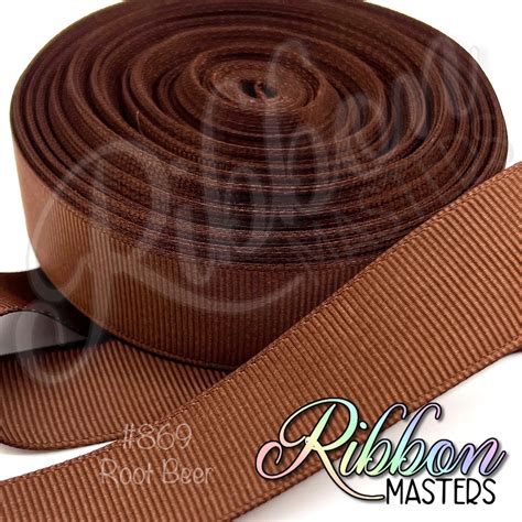 869 Root Beer Solid Color Grosgrain Ribbon Ribbon Masters