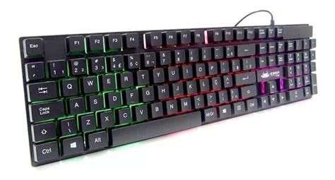 Teclado Gamer Luminoso Led Pc Semi Mec Nico Neon Usb Knup T Mercadolivre