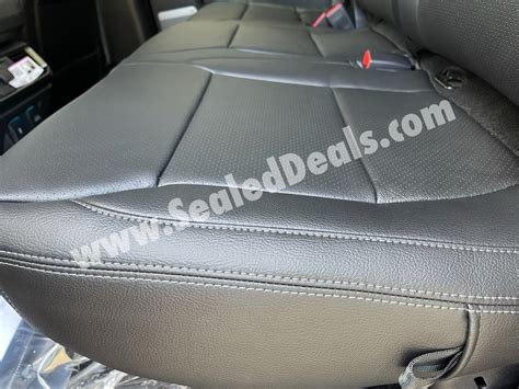 Black Leather Seat Covers Upgrade For 2021 24 Ford F 150 Xlt Stx Supercrew Crew Ebay