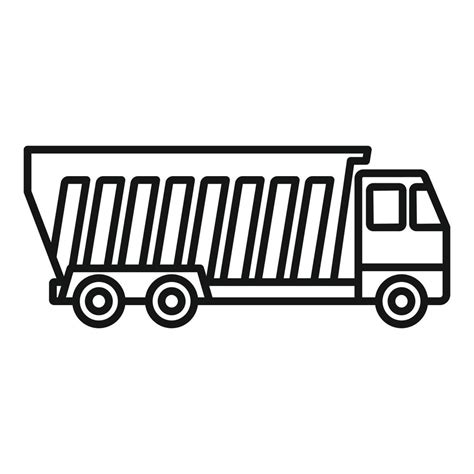 Tipper lorry icon, outline style 14576941 Vector Art at Vecteezy