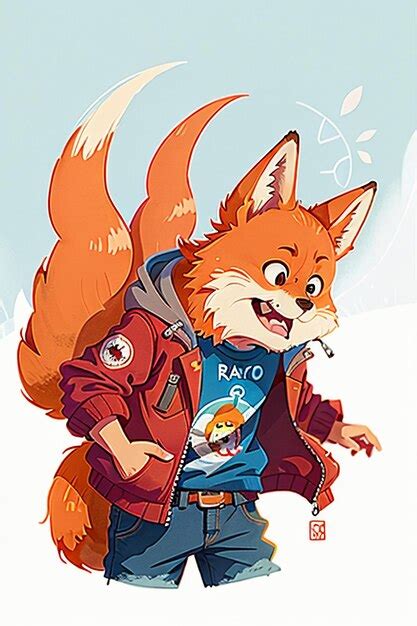 Premium AI Image | cosplay fox shaped boy sunshine handsome cartoon ...